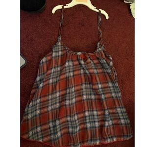 Wet Seal Red and Blue Plaid Fabric